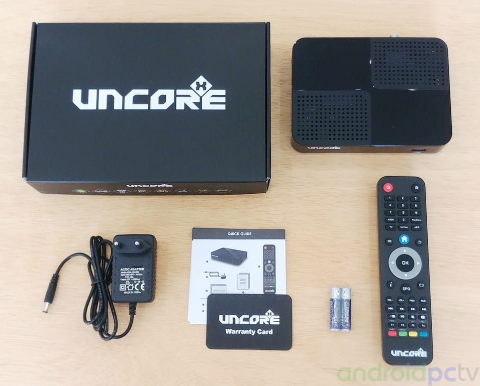Uncorex 2.0 4K Android Digital Combo Receiver mit DVBS2X Tuner Smart TV Box WiFi/LAN Android TV 8.0 Oreo 4K Ultra HD mit HDR und Dolby Plus HDMI 2.0