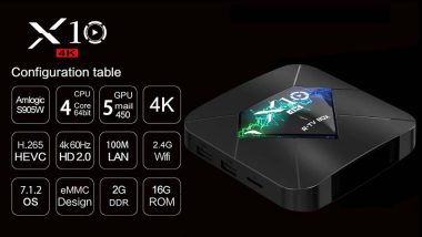 R TV BOX X10 S905W