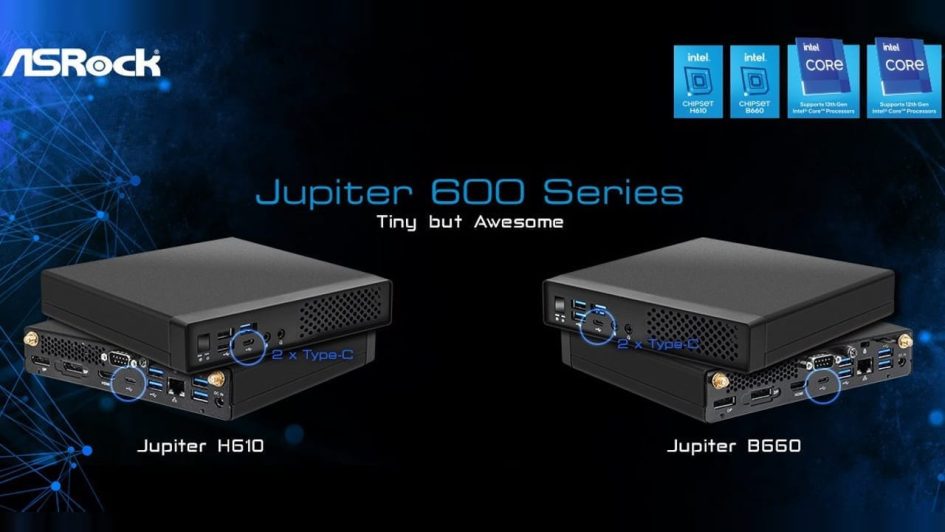 ASRock Jupiter 600 Series, new compact Intel Gen13 mini PCs