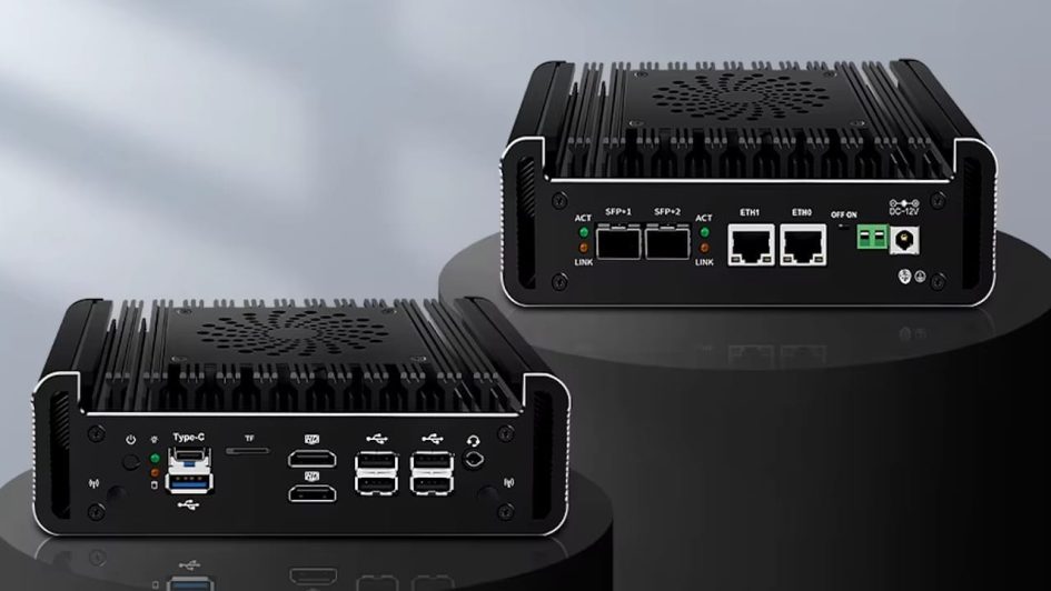 Passive Pc Mini TOPTON X4H-XL, passive mini PC with Intel Core i3-N305 and optical ...