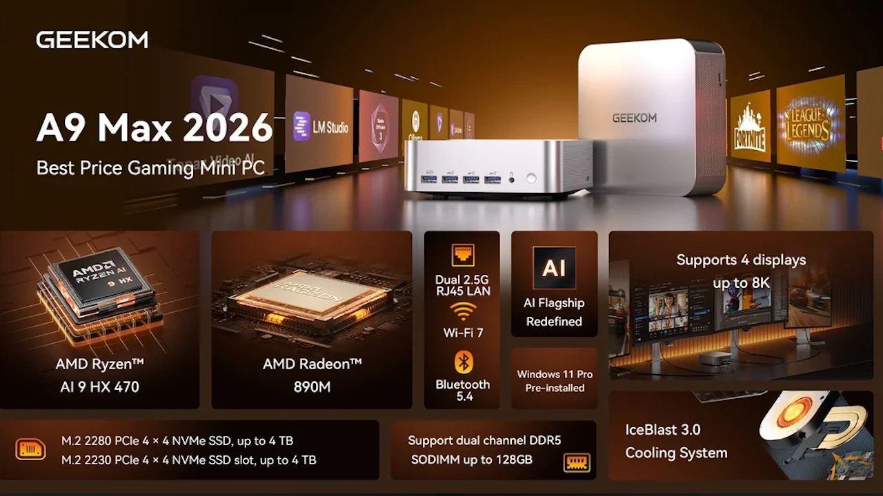 GEEKOM A9 Max 2026 Specs