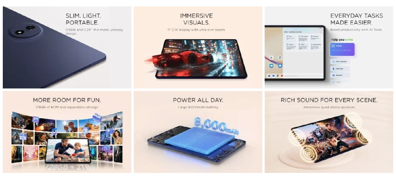 Tcl Tab A1 Specs